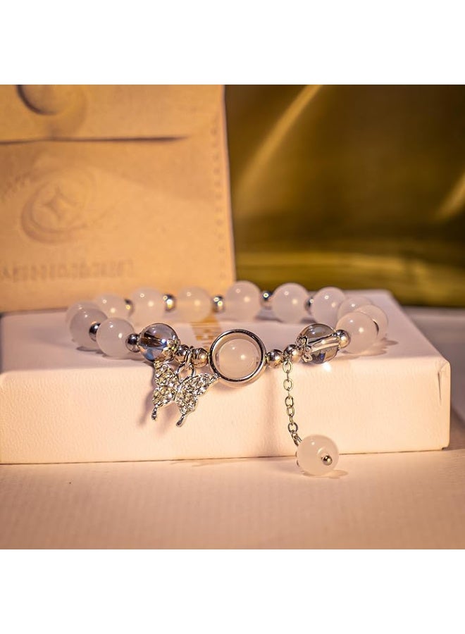 AQUILUX Moonstone Bracelet for Women Glow in the Dark Bracelets Moonstone Jewelry for Women Crystal Bracelet Glow in the Dark Jewelry Trendy Gifts for Birthday - Image 3