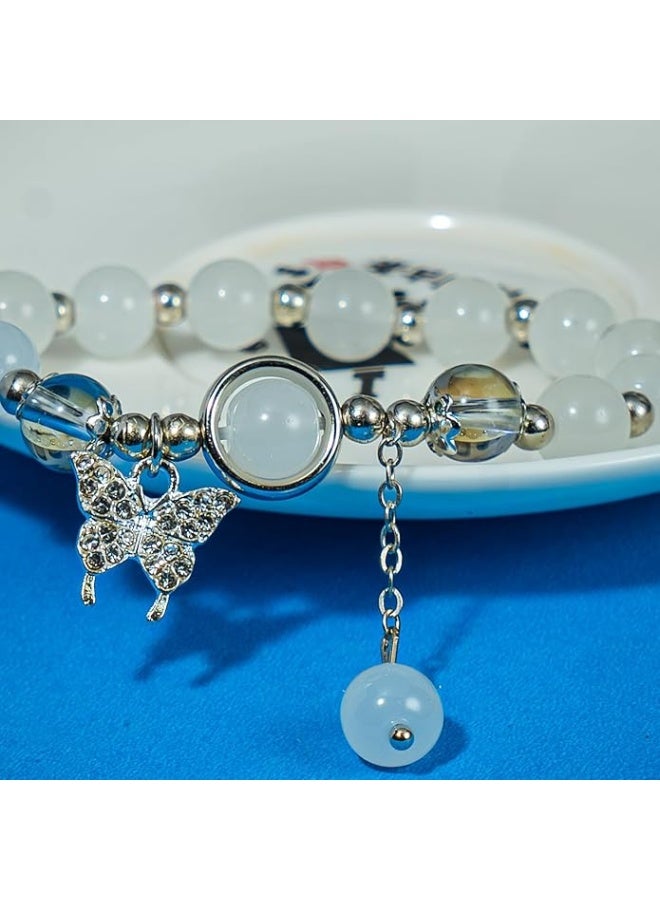 AQUILUX Moonstone Bracelet for Women Glow in the Dark Bracelets Moonstone Jewelry for Women Crystal Bracelet Glow in the Dark Jewelry Trendy Gifts for Birthday - Image 2