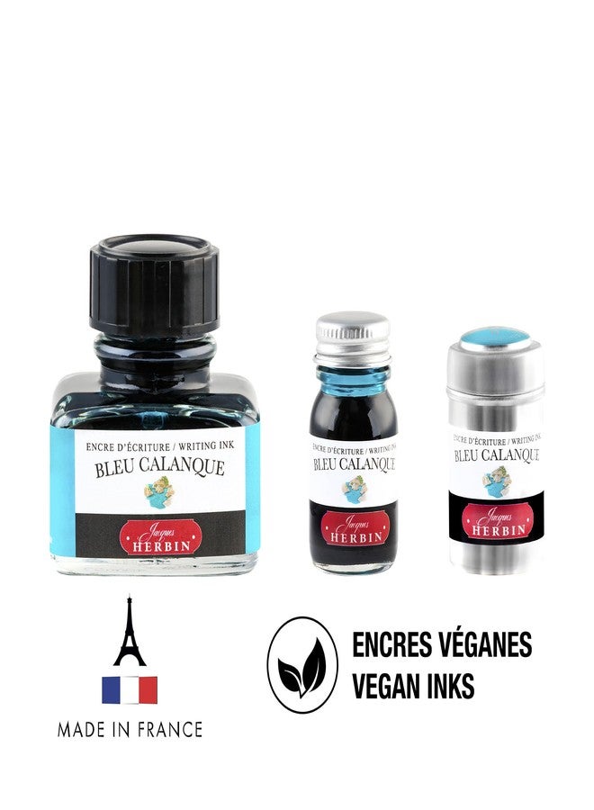 Jacques Herbin Herbin Ink Bottle (Bleu Calanque - 10ML) 11514T - Image 5