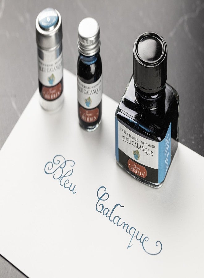 Jacques Herbin Herbin Ink Bottle (Bleu Calanque - 10ML) 11514T - Image 4
