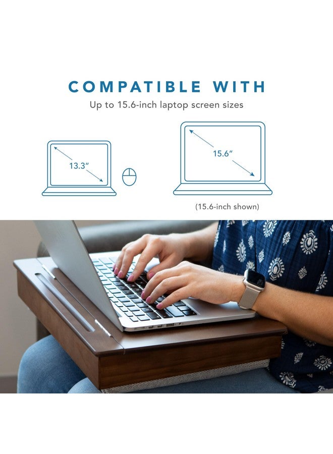 LAPGEAR Schoolhouse Lap Desk with Storage Compartments - Acacia Wood - Java - Style No. 45072 - Image 2