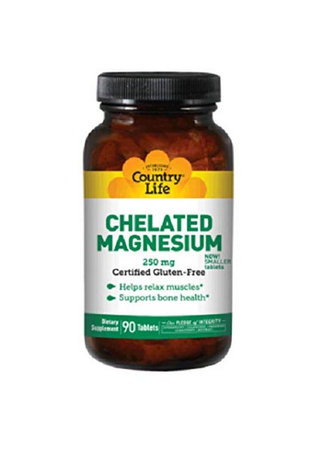 Country Life Vitamins Chelated Magnesium 250 Mg 180 Tab  - Image 2