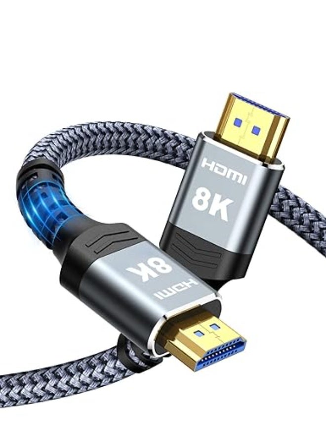 8K HDMI 2.1 Fiber Optic Cable – 200FT Ultra High-Speed 48Gbps, Slim Braided, 8K@60Hz & 4K@120Hz, HDR, 3D Compatible - Image 1