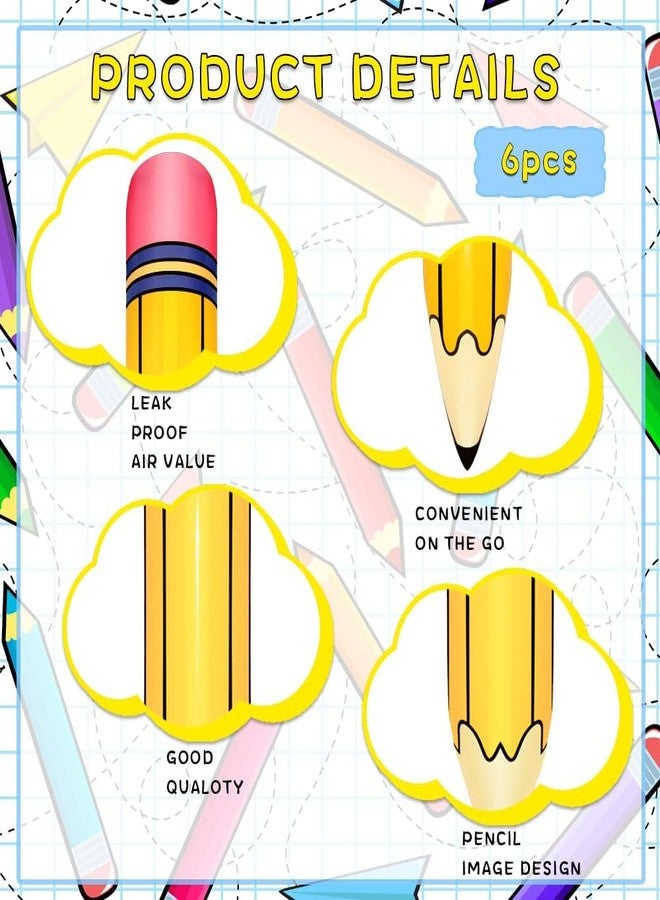 Demonwer 6 Pcs Large Inflatable Pencil Balloons Back to School Inflatable Pencil Balloon Graduation Party Decoration for Back to School Classroom Garden Room Birthday Party Decorations - Image 3