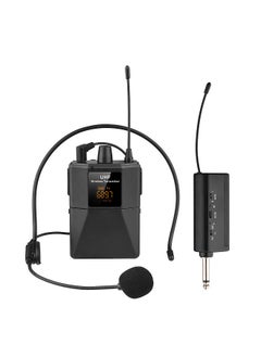 Uhf Wireless Microphone Headset With Transmitter And Receiver, Led Digital Display Bodypack Transmitter, Headset Mic For Teaching Meeting Speech Live Performance