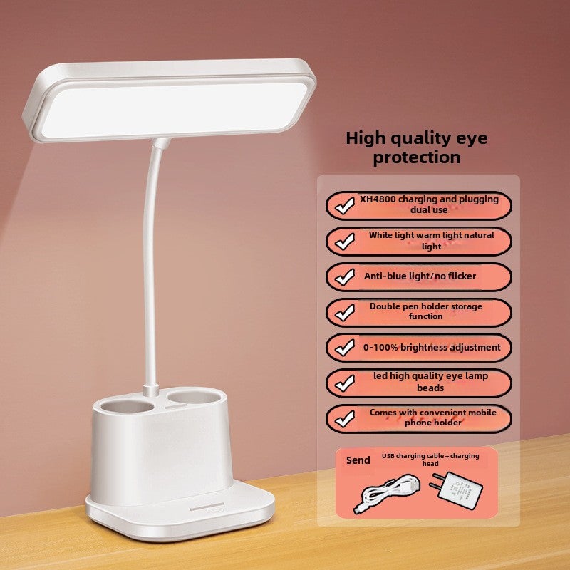 Eye-Care Reading LightDual-purpose charging and inserting-double pen container design [three-color temperature stepless dimming] data line charging head Dual-purpose charging and inserting-double pen container design [three-color temperature stepless dimming] data line charging head