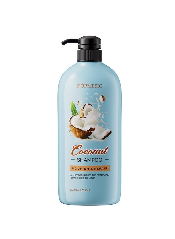 Kormesic Coconut Smoothing Shampoo 750ml - Softening & Hydrating - Image 1