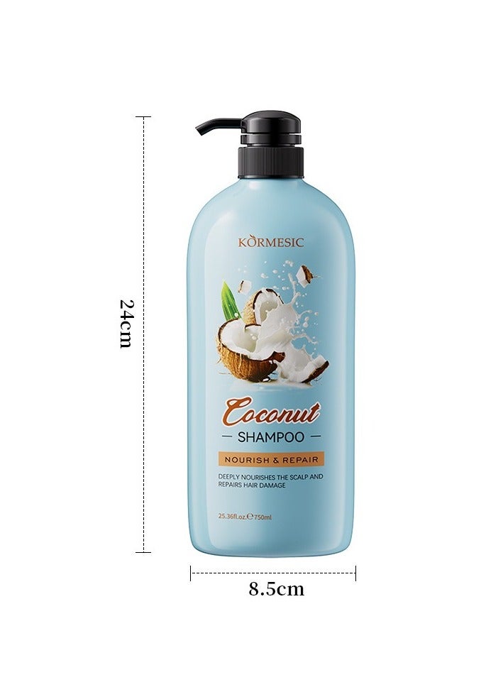 Kormesic Coconut Smoothing Shampoo 750ml - Softening & Hydrating - Image 2