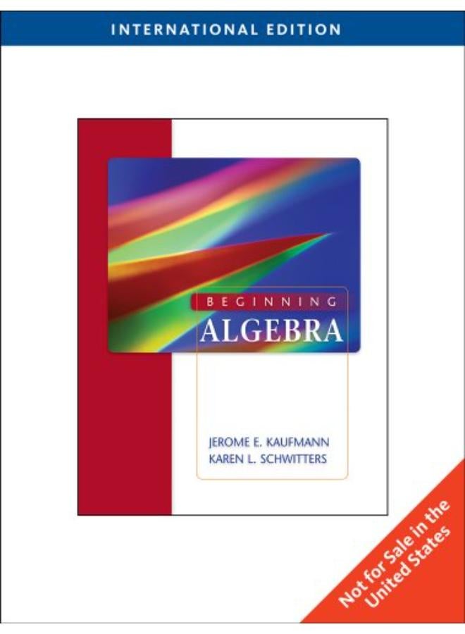 Beginning Algebra  Ed   1 
