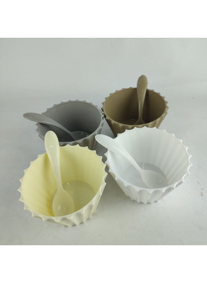 Ice cream scoop set of 4 scoops with 4 spoons - multi-colored - Image 2