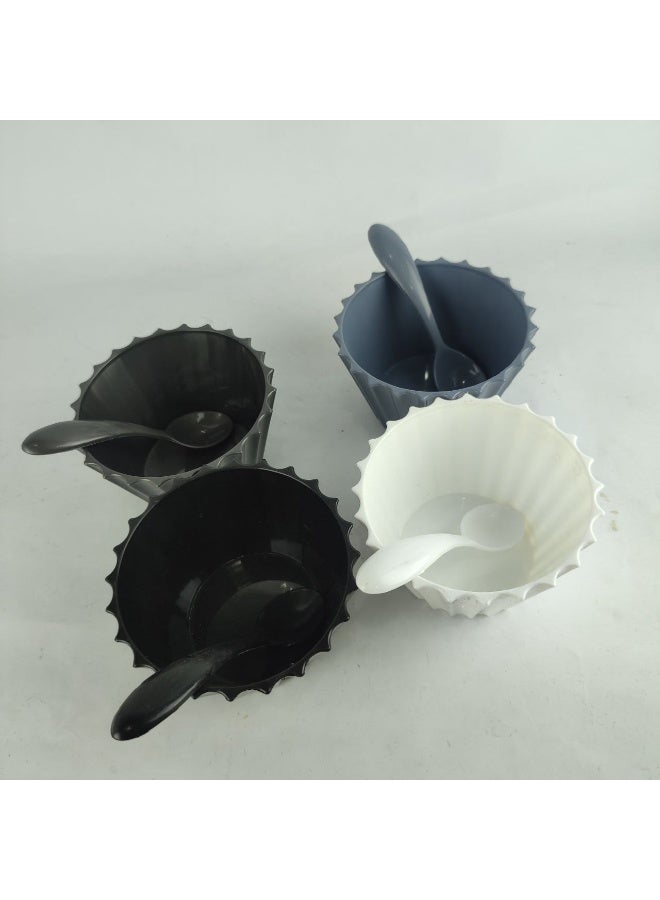 Ice cream scoop set of 4 scoops with 4 spoons - multi-colored - Image 1