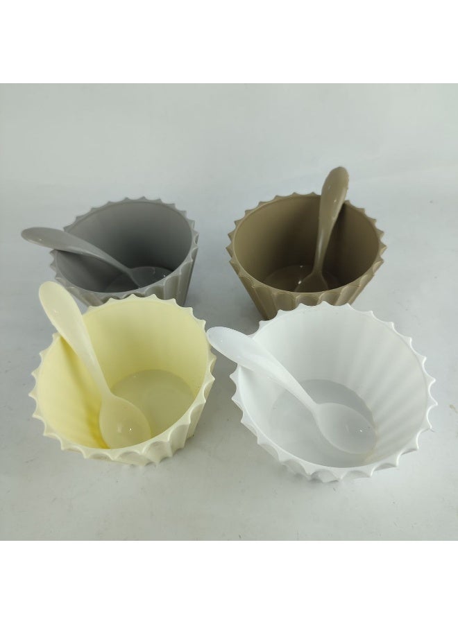 Ice cream scoop set of 4 scoops with 4 spoons - multi-colored - Image 4