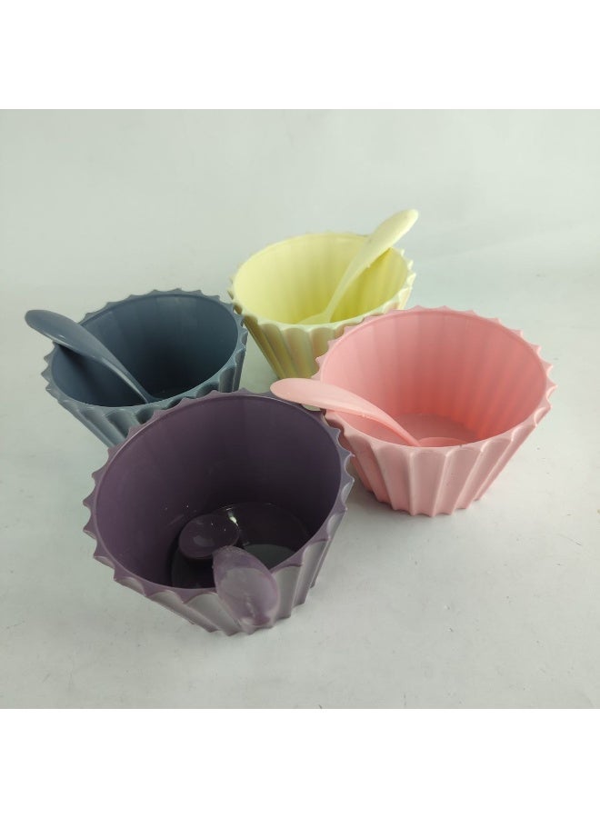 Ice cream scoop set of 4 scoops with 4 spoons - multi-colored - Image 3