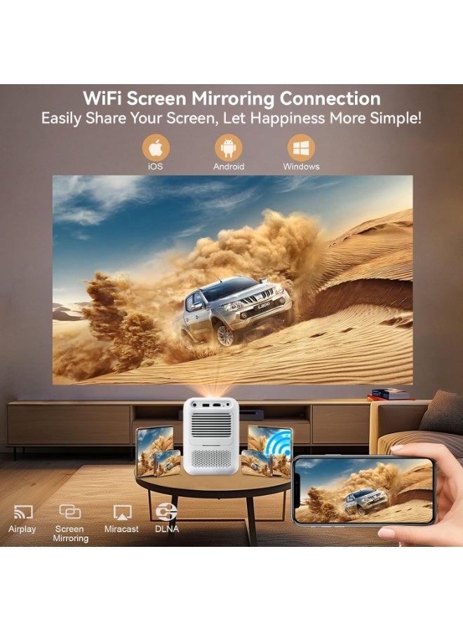 WANBO Dali 1 Fully Automatic | Android Smart Portable LED Projector | Native 720p Full HD 1080P Support | 350 ANSI | Auto Focus & Keystone | Home Outdoor | WiFi & BT | Netflix, Prime & More - Image 4
