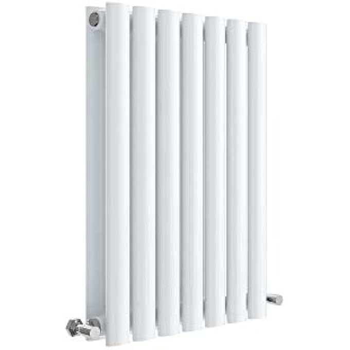 HL337D REVIVE MODERN HOME WALL MOUNT DESIGNER HORIZONTAL DOUBLE PANEL RADIATOR, 600MM X 412MM X 78MM, HIGH GLOSS WHITE - Image 3
