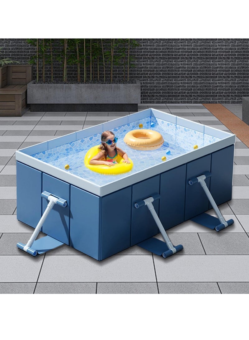 XiuWoo Foldable Non-Inflatable Hard Shell Pool, Non-Inflatable Bathing Tub, Sturdy Design, 210×150x51cm, Quick Setup, Outdoor Fun, Best for Kids, Adults, Pets, Garden, Backyard, Beach - Image 3