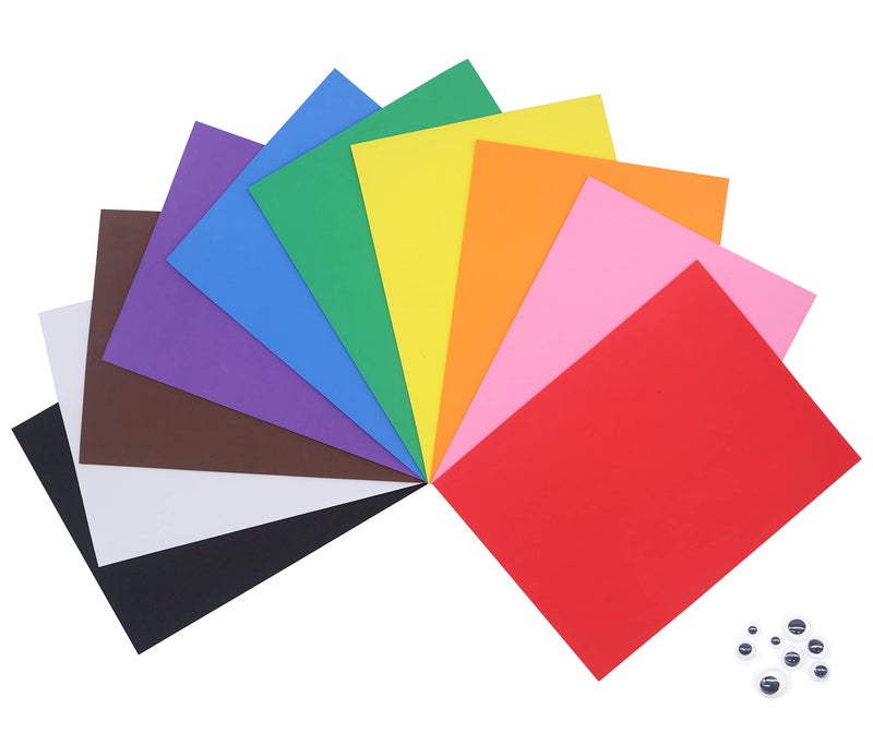 OISAKLD 10 Pack EVA Color Foam 9x12 inch EVA Craft Foam 2mm EVA Foam Sheets for DIY Handcraft Crafts Project - Image 1
