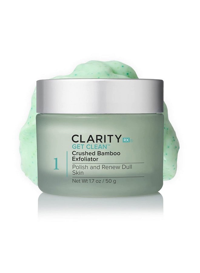 ClarityRx - ClarityRx Get Clean Crushed Bamboo Facial Exfoliator, Natural Plant-Based Gentle Exfoliating Cleanser, Paraben Free, Cruelty Free (1.7 oz) - Image 1