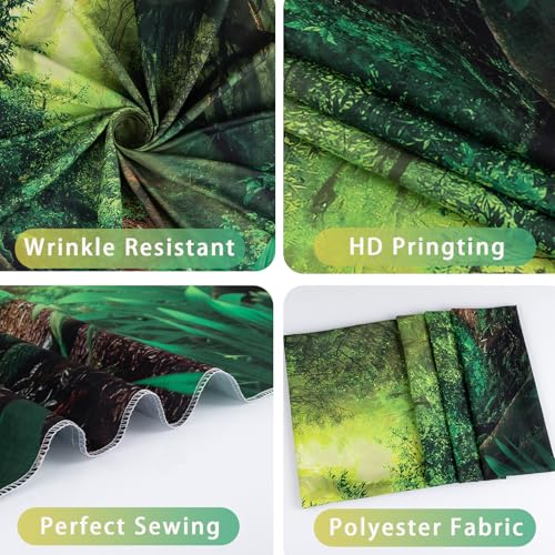 Apdidl Green Forest Backdrop Tapestry for Bedroom, Nature Tree Cave Fantasy Landscape Ceiling Wall Mural Tapestries, Misty Scenic Jungle Decor Wall Hanging for Living Room Indoor Outdoor 51" X 60" - Image 5