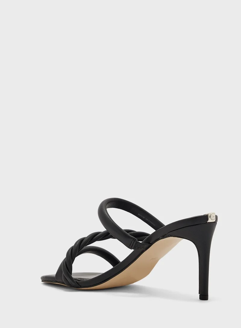GUESS Pink Twisted Strap High Heel Sandals