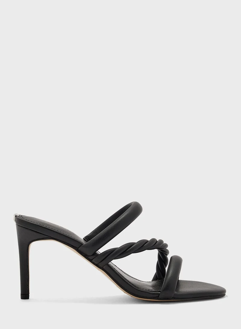 GUESS Pink Twisted Strap High Heel Sandals