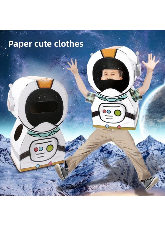 Children DIY Handmade Carton Toy Astronaut Astronaut Can Wear Performance Clothing Carton Dinosaur Science And Education Activities-Color:Moe Fun Astronaut 450 Grams - Image 2
