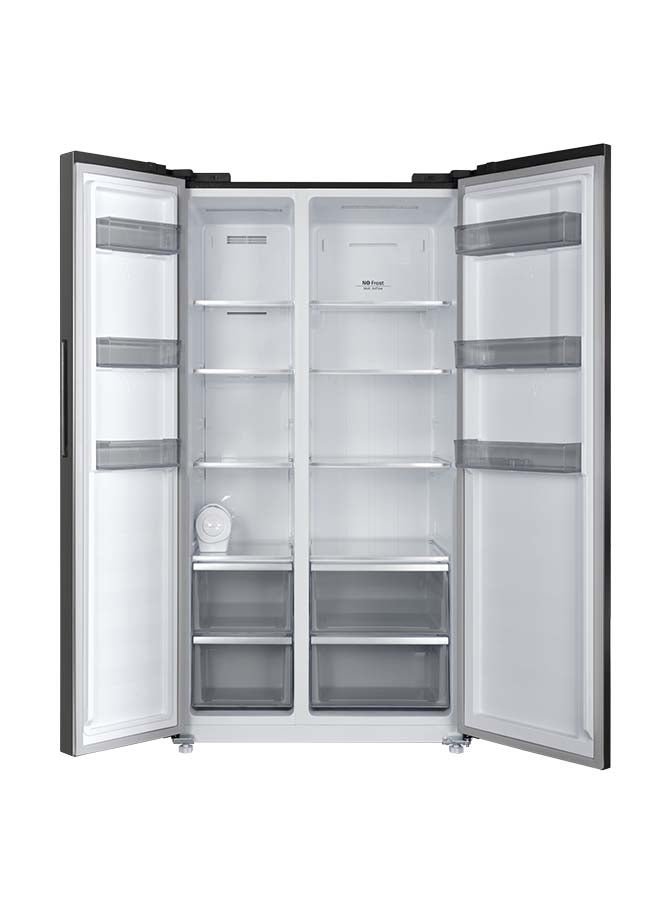 HOOVER 682 Liters Gross Capacity Side By Side Refrigerator, Dual Inverter Compressor With 10 Year Warranty, LED Display with Touch Control, Ice Twister, 1 Year Manufacturer Warranty - HSB-M682-S HSB-M682-S Grey - Image 5