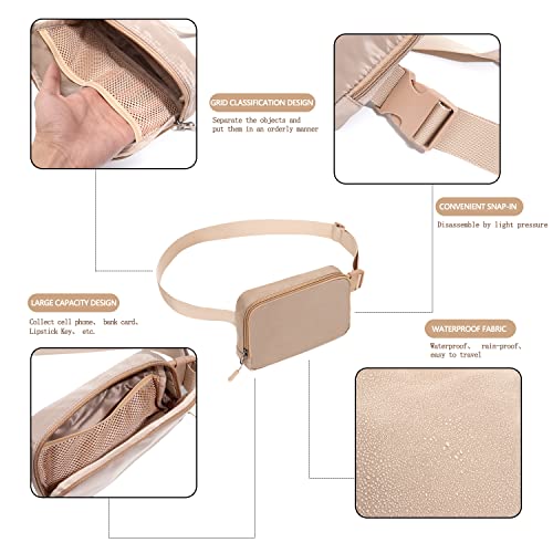 WITROMAN Belt bag Fanny pack crossbody bags for women Everywhere belt bag (Khaki) - Image 4