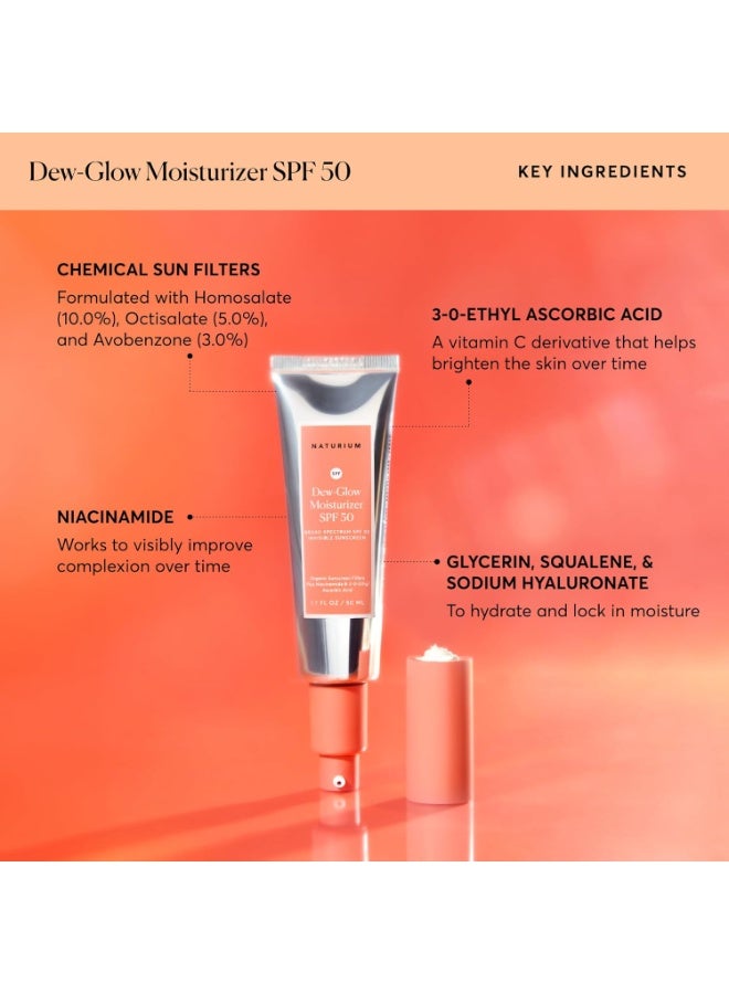 Naturium Dew-Glow Moisturizer SPF 50 PA++++, Daily Moisturizing Sunscreen & Face Primer, Skin Protector with Dewy Finish, 1.7 oz - Image 5