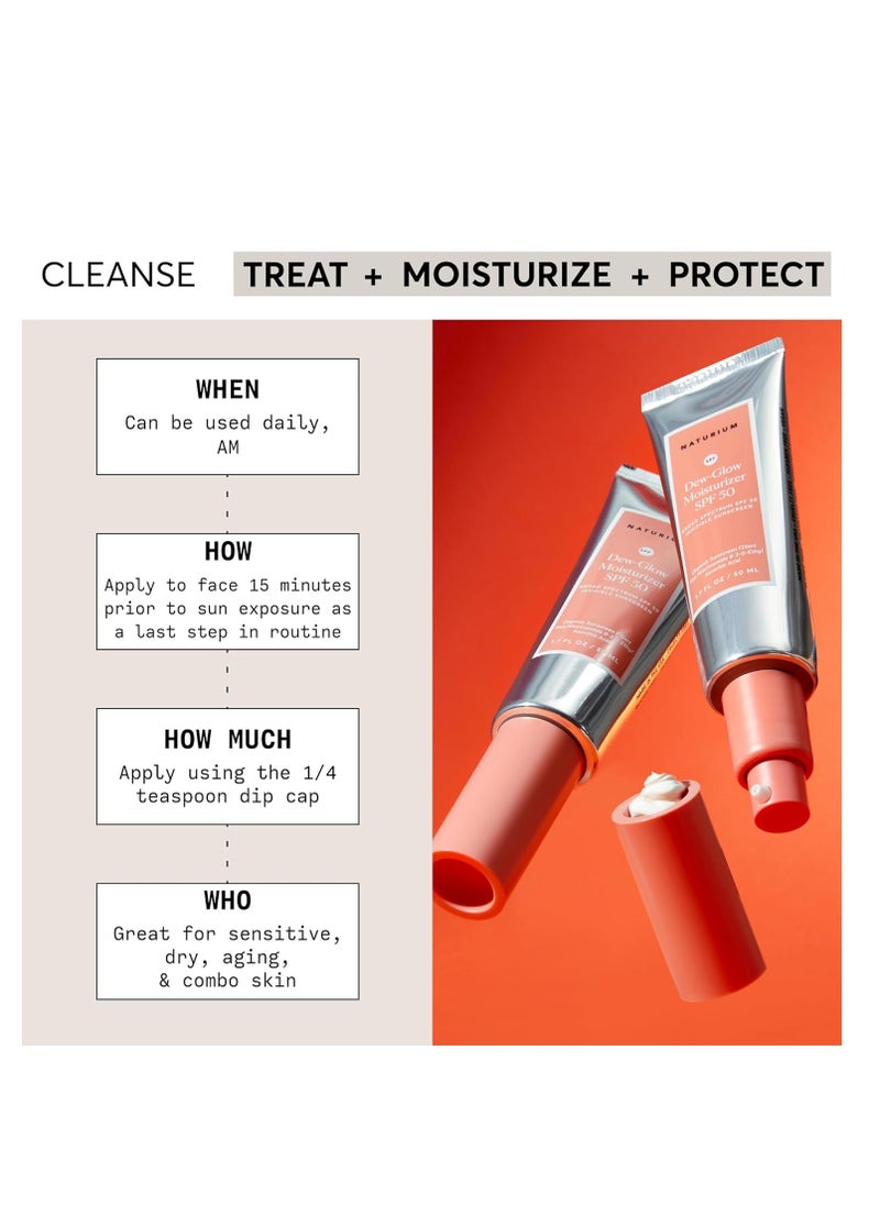 NATURIUM Naturium Dew-Glow Moisturizer SPF 50 PA++++, Daily Moisturizing Sunscreen & Face Primer, Skin Protector with Dewy Finish, 1.7 oz  - Image 3