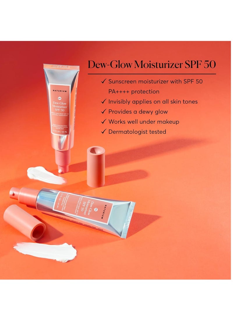 NATURIUM Naturium Dew-Glow Moisturizer SPF 50 PA++++, Daily Moisturizing Sunscreen & Face Primer, Skin Protector with Dewy Finish, 1.7 oz  - Image 4