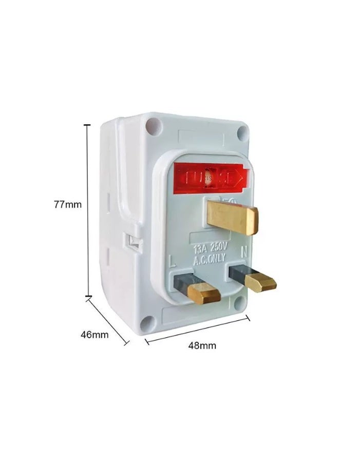 SUNSAR 3 Way Plug Adaptor, Multi Plug Extension Socket Adapter with Switches, 13A UK 3 Pin Switched Socket Extensions Triple Wall Sockets Adapter Plugs, Power Extender for Home Office - Image 3