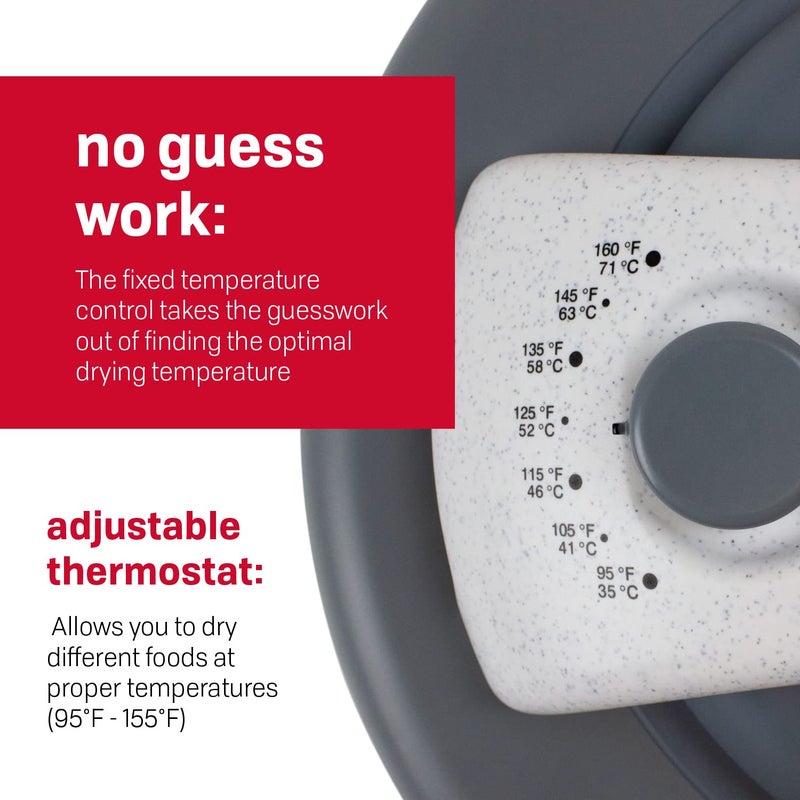 Nesco FD-60 Snackmaster Express Food Dehydrator for Great Jerky and Snacks, 4 Trays, 13.5" X 9.75", white and grey - Image 2