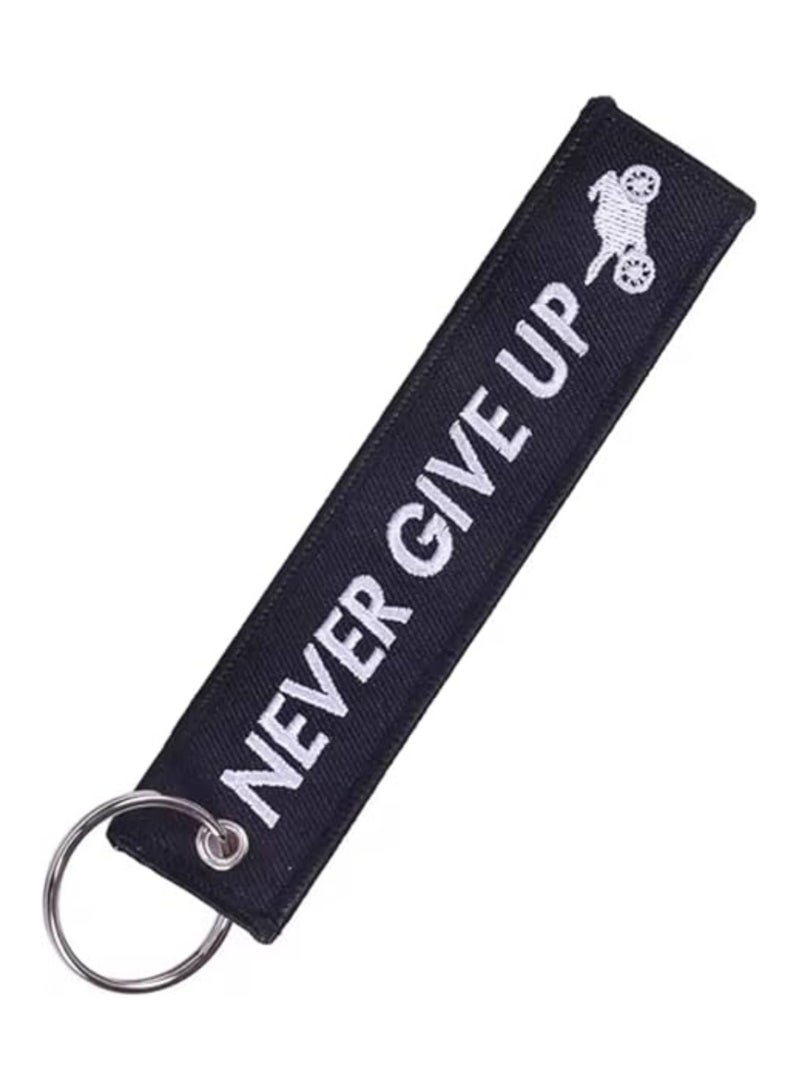 SOLDOUT Embroidery Car Bike Motorcycles Keychain Key Ring Chaveiro Key Fobs for Cars Gifts Friends Cute Fashion Key Ring (Never Give Up) - Image 1