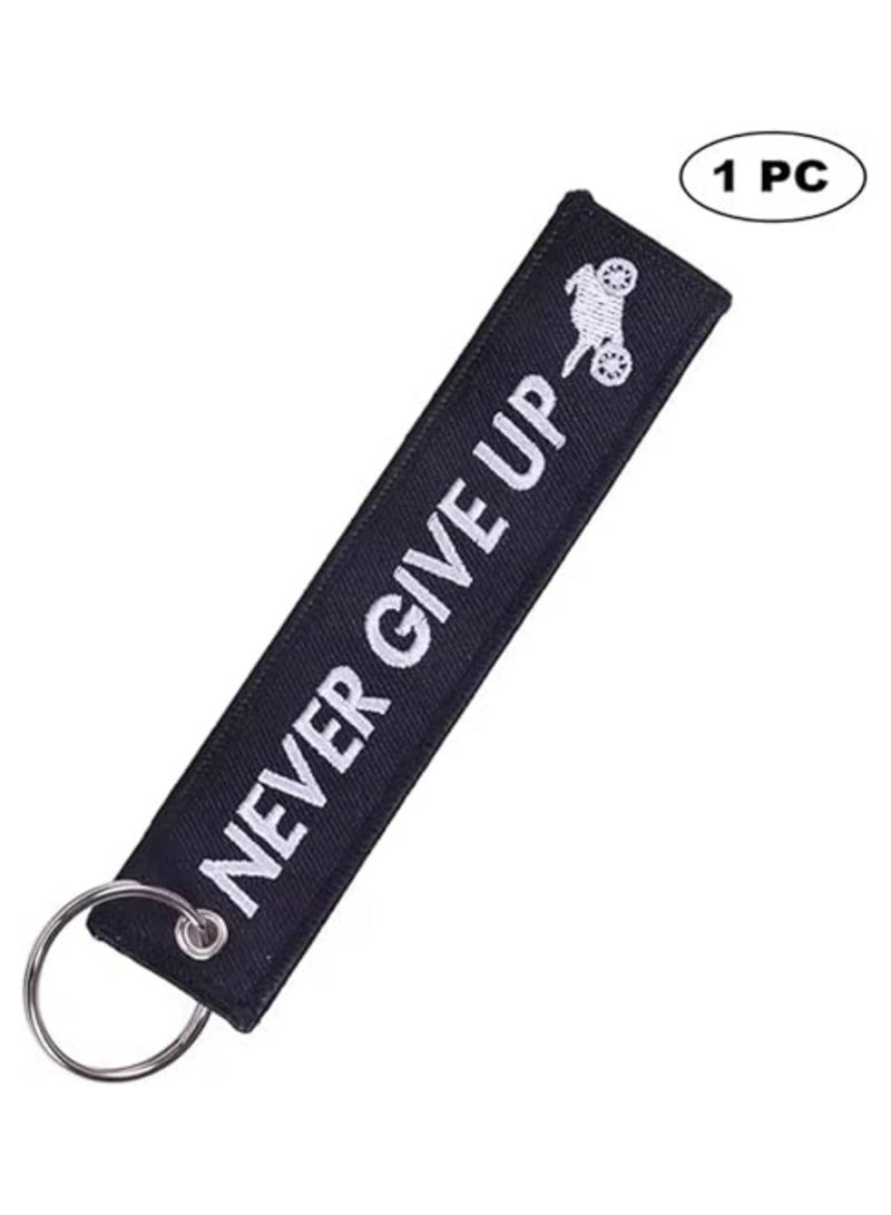 SOLDOUT Embroidery Car Bike Motorcycles Keychain Key Ring Chaveiro Key Fobs for Cars Gifts Friends Cute Fashion Key Ring (Never Give Up) - Image 2