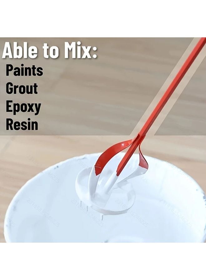 80x420mm Ergonomic Paint Mixer Attachment Durable Metal Stirring Bar For Grout Epoxy Resin - Image 5