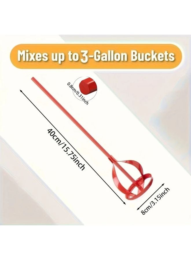 80x420mm Ergonomic Paint Mixer Attachment Durable Metal Stirring Bar For Grout Epoxy Resin - Image 3