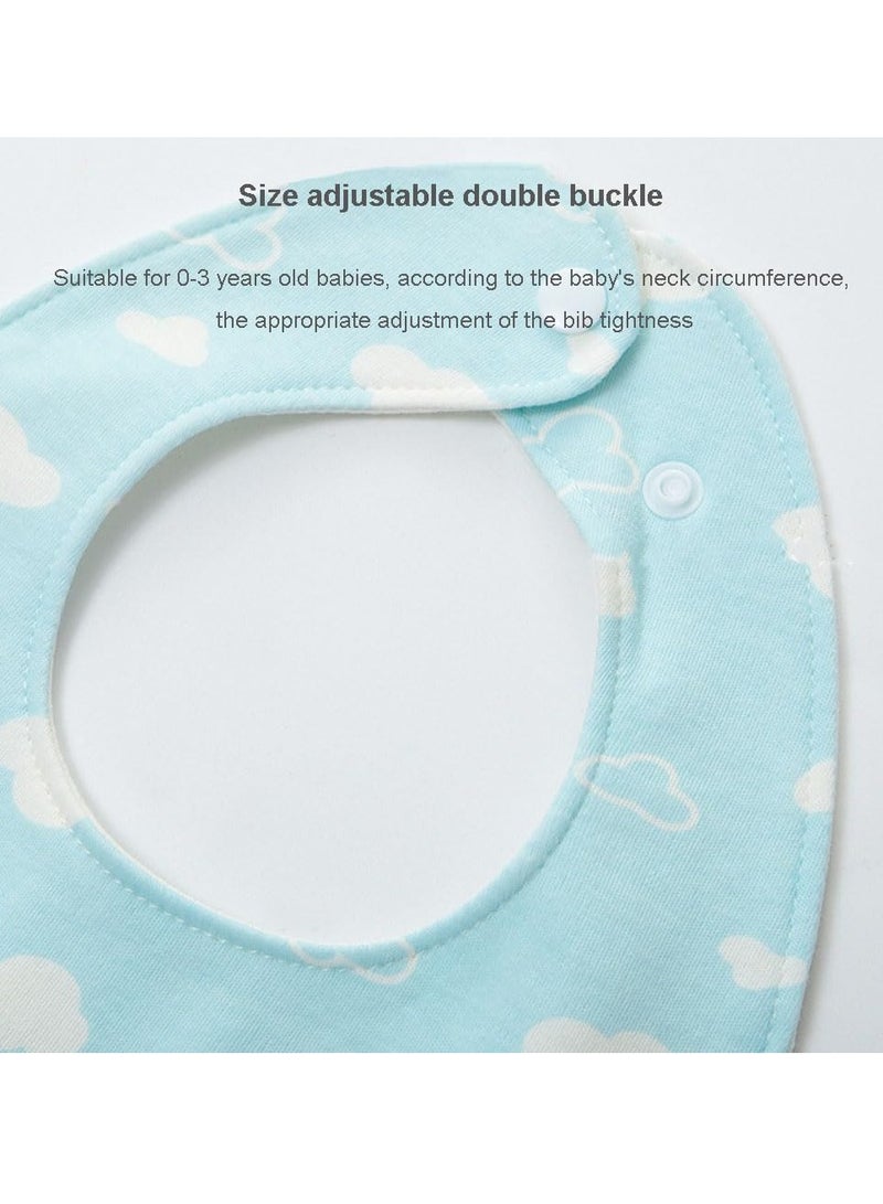 Bebiland 6 Pack Baby Bandana Dribble Bibs, Cotton Teething Bibs, Infant Feeding Bibs Soft and Absorbent Bibs with Adjustable Snaps Waterproof Drool Bibs for 0-36 Months Unisex Girls Boys Newborn Toddlers - Image 3