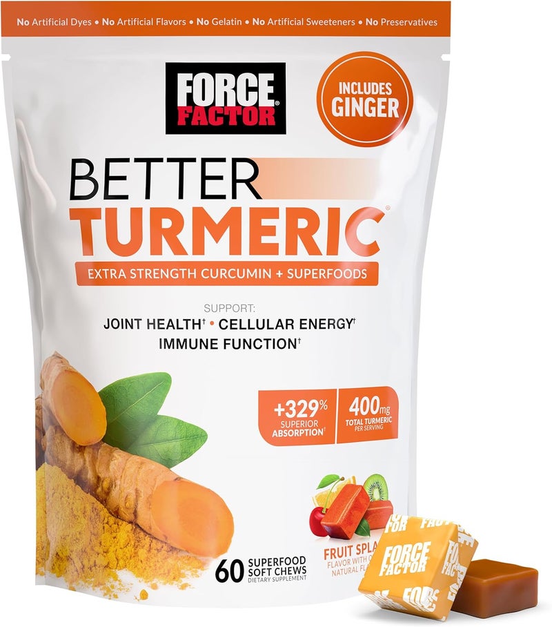 Force Factor Better Turmeric Soft Chews for Joint Support