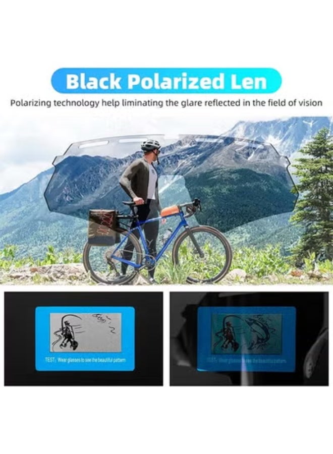 روكبروز نظارات ROCKBROS المستقطبة لركوب الدراجات مع 4 عدسات قابلة للتبديل، نظارات شمسية للبيسبول للرجال والنساء، نظارات شمسية رياضية UV400 - Image 4