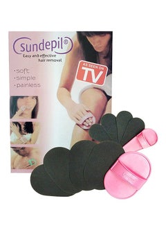 Sundepil Painless Hair Removal Kit Pink, 12 Pcs Portable Body Hair Removal Pads Smooth Legs Skin Pad Arm Face Upper Lip Hair Removal Remover Set Exfoliator Away for Women Girls Skin Care  - Image 1
