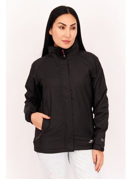Trespass Women Brand Logo Windbreaker Jacket, Black  - Image 1