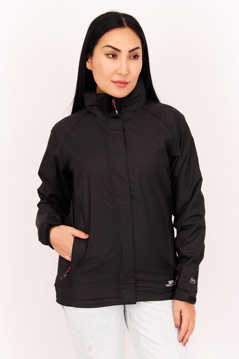 Trespass Women Brand Logo Windbreaker Jacket, Black - Image 1