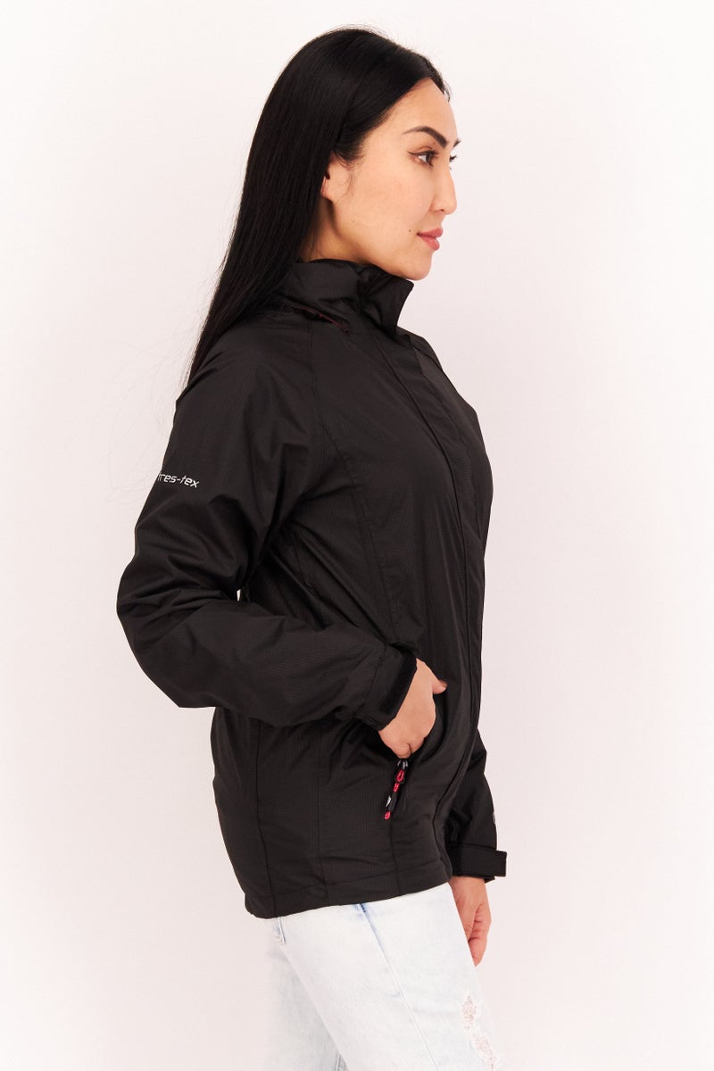 Trespass Women Brand Logo Windbreaker Jacket, Black - Image 2