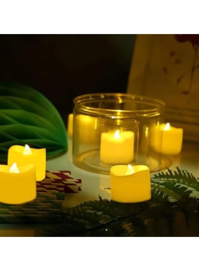 12-piece LED flameless tea light, battery operated and flickering - Image 2