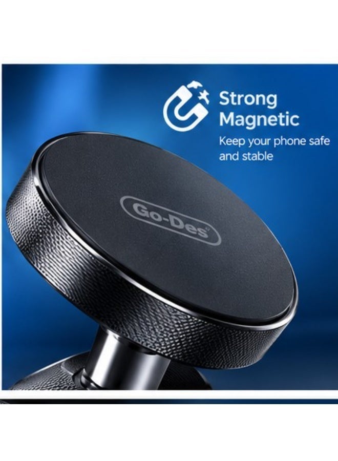 Go-Des Magnetic Car Phone Holder, 360° Rotatable Magnetic Mobile Stand for Car Dashboard, Strong Stable Mount for Smartphones - Image 4