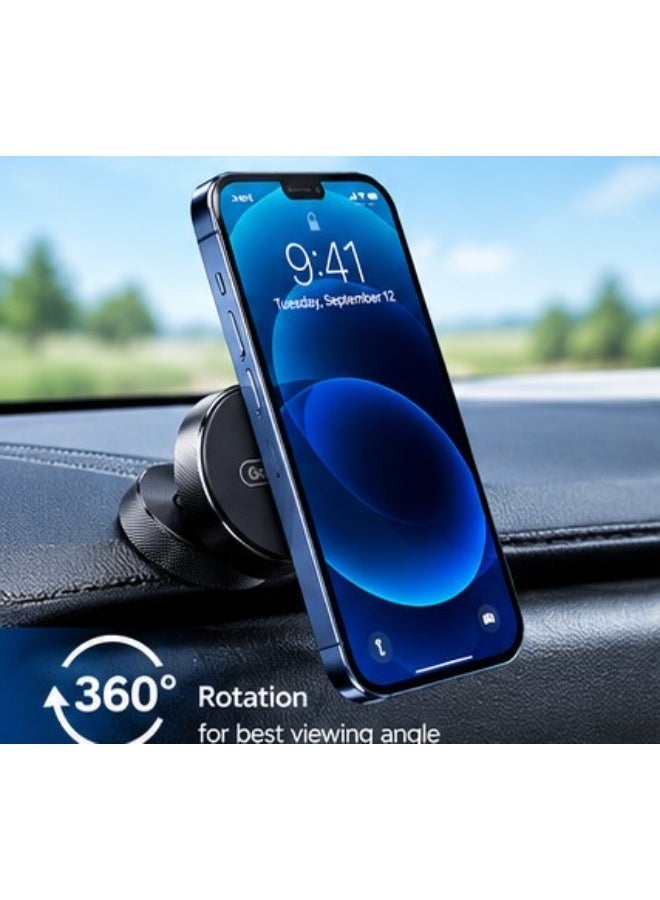 Go-Des Magnetic Car Phone Holder, 360° Rotatable Magnetic Mobile Stand for Car Dashboard, Strong Stable Mount for Smartphones - Image 3