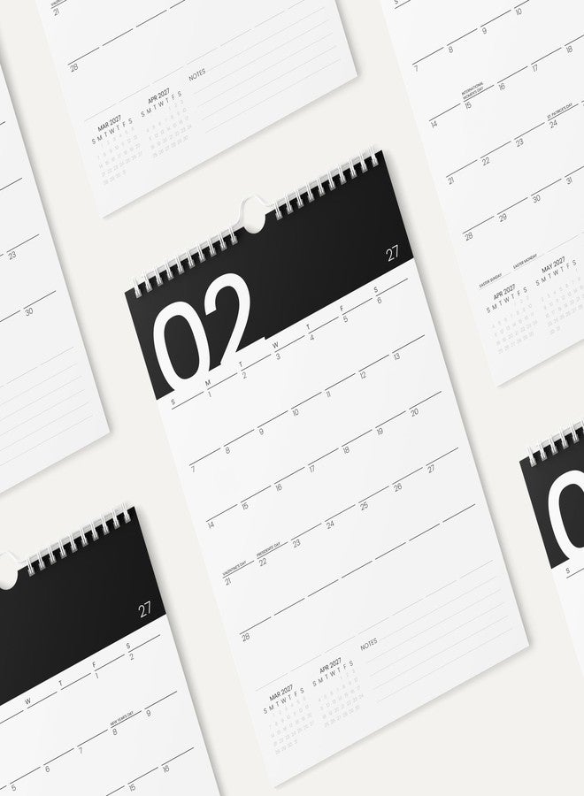 Karto Wall Calendar 2026 - Vertical 11x17 inch January 2026 to June 2027 - Boost Your Productivity and Easy Planning with the Aesthetic Monthly Calendar - Modern Black - Image 4