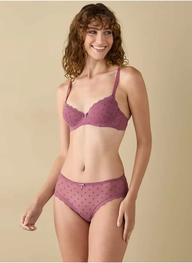 FAV Lace Detail Bikini Briefs with Elasticated Waistband