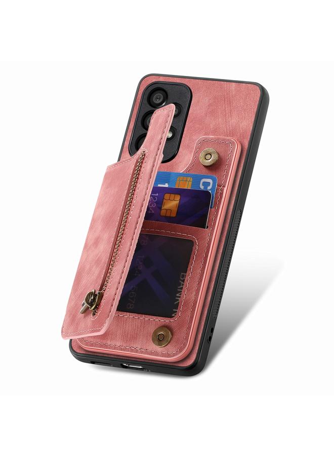 S-TOP Case For Samsung Galaxy A71 Retro Leather Zipper Wallet Back Phone Case - Image 3